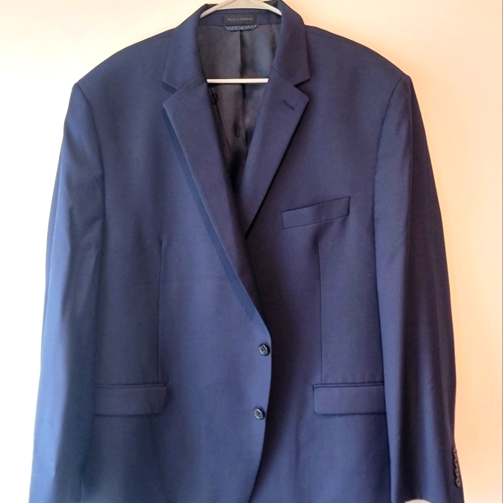 Lauren ralph lauren Men's Navy two buttons wool blend suit Size 50R